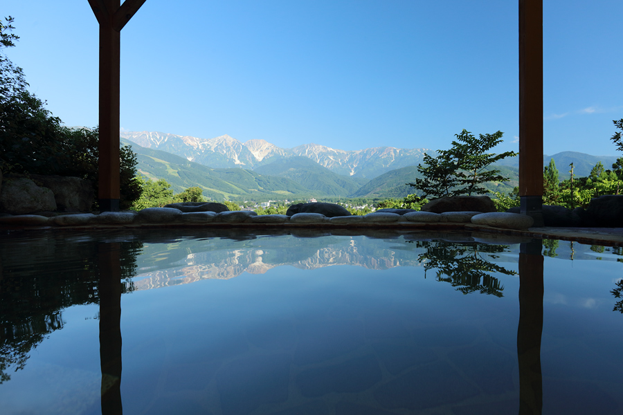 白馬の温泉 / 晴